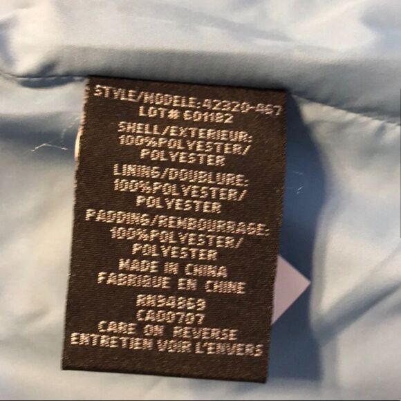 Tribal Blue Puffer Vest Size Small - Picture 5 of 6